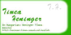 timea heninger business card