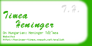 timea heninger business card